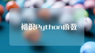 初识Python函数
