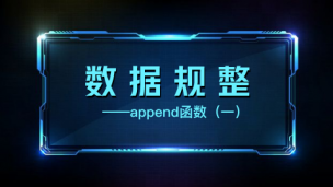 数据规整——append函数（一）